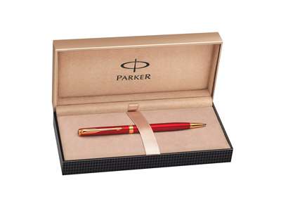 Ручка Parker шариковая "Sonnet Red Lacquer GT" с логотипом в Белгороде заказать по выгодной цене в кибермаркете AvroraStore