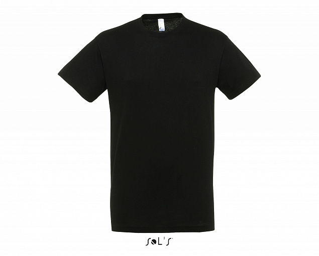 Фуфайка (футболка) REGENT мужская,Глубокий черный XXS с логотипом в Белгороде заказать по выгодной цене в кибермаркете AvroraStore