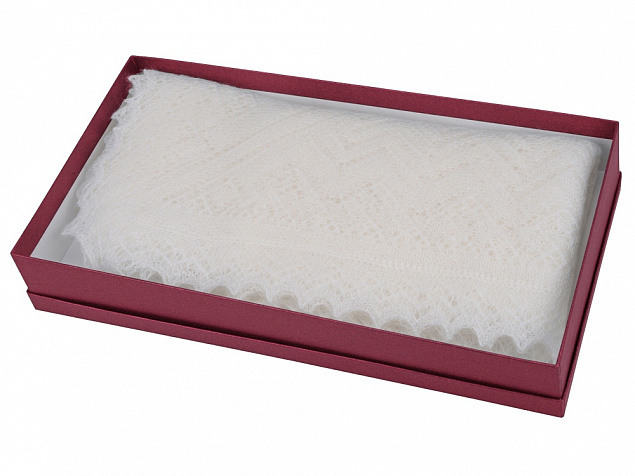 Оренбургский пуховый платок в подарочной коробке с логотипом в Белгороде заказать по выгодной цене в кибермаркете AvroraStore