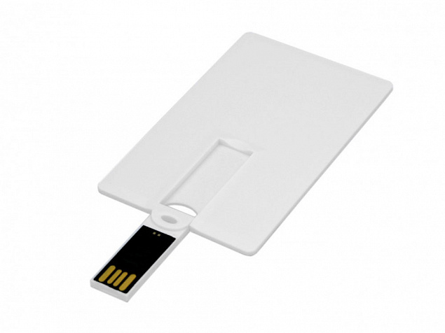 USB-флешка на 16 Гб в виде пластиковой карты с откидным механизмом с логотипом в Белгороде заказать по выгодной цене в кибермаркете AvroraStore