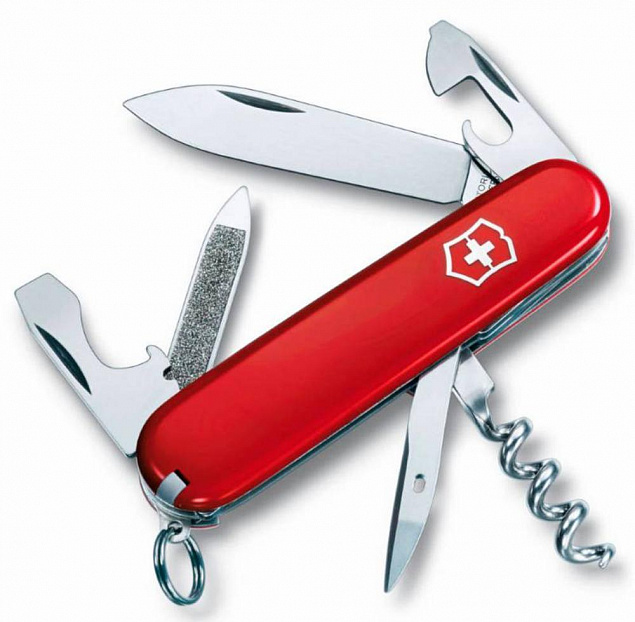 Армейский нож Sportsman 84, красный с логотипом в Белгороде заказать по выгодной цене в кибермаркете AvroraStore