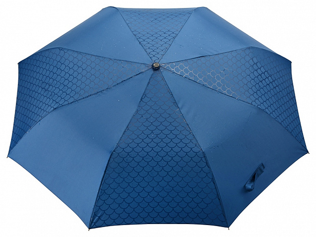 Зонт-полуавтомат складной Marvy с проявляющимся рисунком, синий с логотипом в Белгороде заказать по выгодной цене в кибермаркете AvroraStore