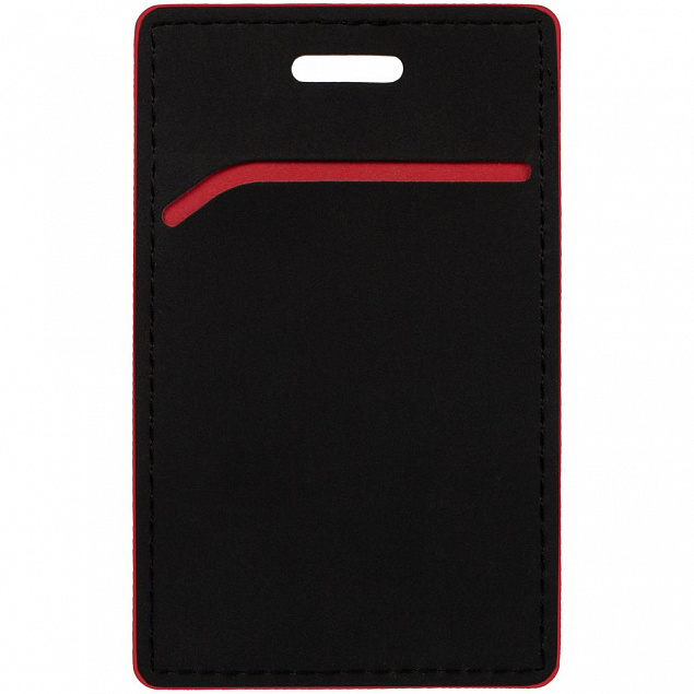 Чехол для пропуска Multimo, черный с красным с логотипом в Белгороде заказать по выгодной цене в кибермаркете AvroraStore