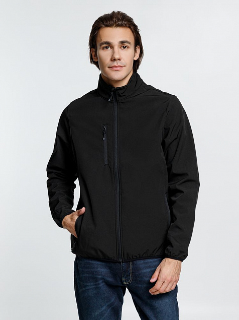 Куртка мужская Radian Men, черная с логотипом в Белгороде заказать по выгодной цене в кибермаркете AvroraStore
