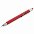 Ручка шариковая Construction, мультиинструмент, красная с логотипом в Белгороде заказать по выгодной цене в кибермаркете AvroraStore