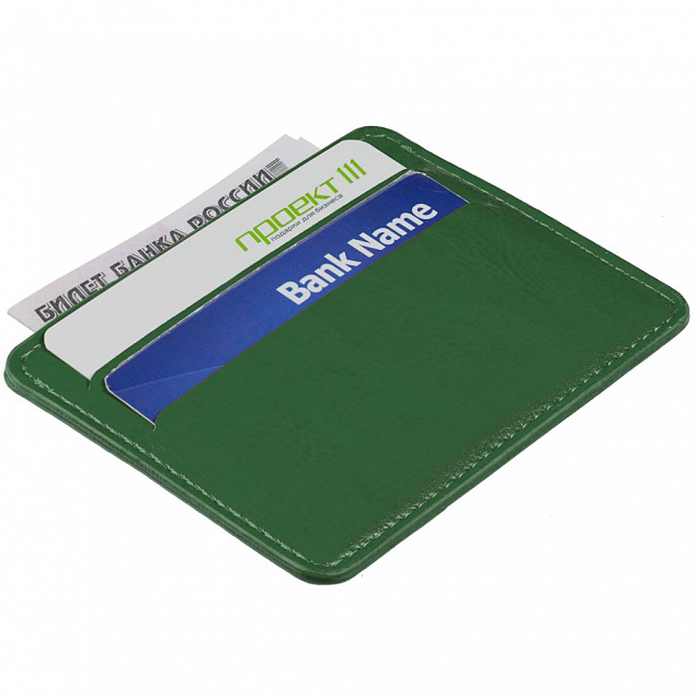 Чехол для карточек Nebraska, зеленый с логотипом в Белгороде заказать по выгодной цене в кибермаркете AvroraStore