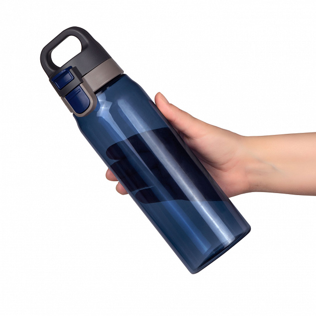 Спортивная бутылка для воды, Aqua, 830 ml, синяя с логотипом в Белгороде заказать по выгодной цене в кибермаркете AvroraStore