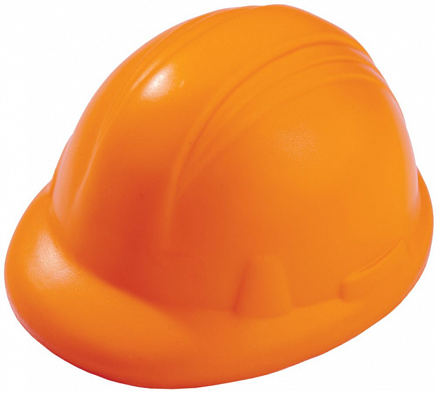 Антистресс «Каска», оранжевый с логотипом в Белгороде заказать по выгодной цене в кибермаркете AvroraStore