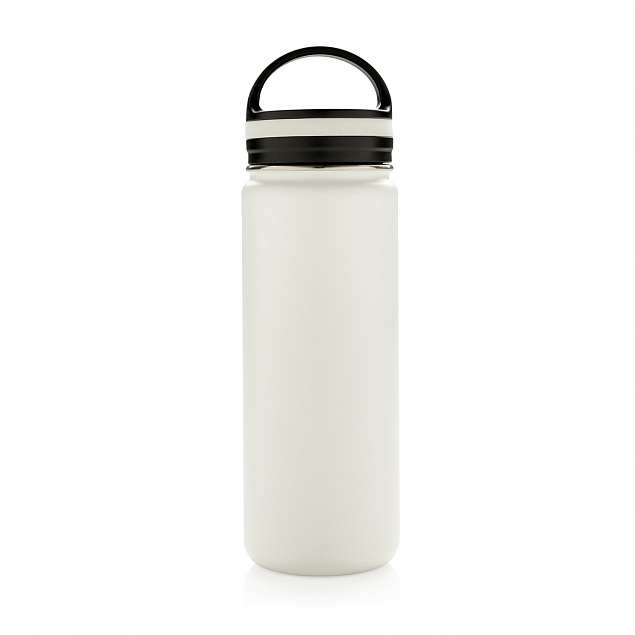 Герметичная вакуумная бутылка с широким горлышком, белая с логотипом в Белгороде заказать по выгодной цене в кибермаркете AvroraStore