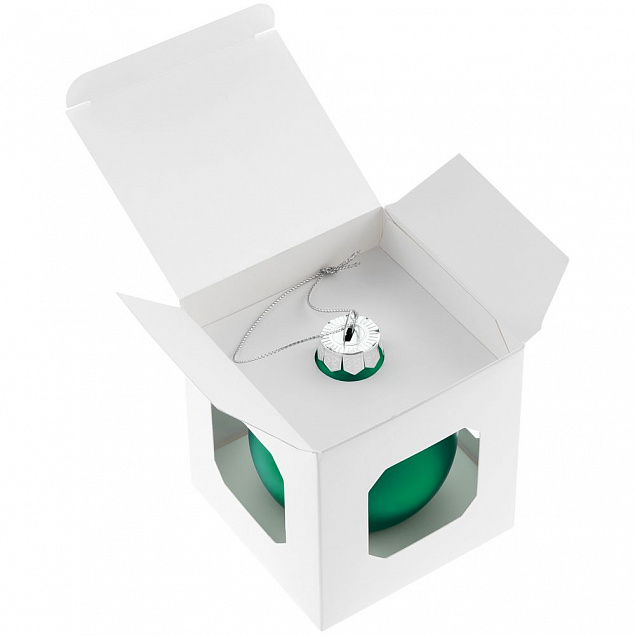 Елочный шар Finery Matt, 8 см, матовый зеленый с логотипом в Белгороде заказать по выгодной цене в кибермаркете AvroraStore
