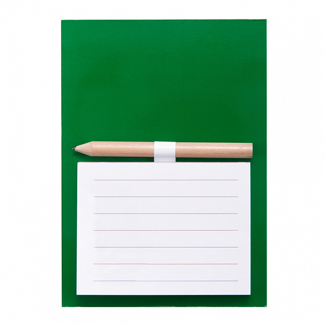 Блокнот с магнитом YAKARI, 40 листов, карандаш в комплекте, зеленый, картон с логотипом в Белгороде заказать по выгодной цене в кибермаркете AvroraStore