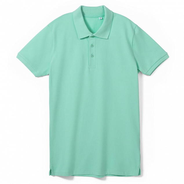 Рубашка поло мужская PHOENIX MEN, зеленая мята с логотипом в Белгороде заказать по выгодной цене в кибермаркете AvroraStore