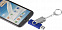 Флешка Double Twist 16 Гб синяя с логотипом в Белгороде заказать по выгодной цене в кибермаркете AvroraStore