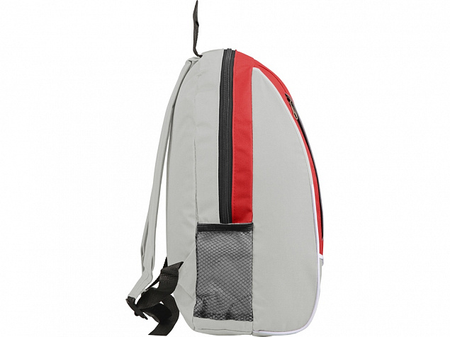 Рюкзак Джек, светло-серый/красный с логотипом в Белгороде заказать по выгодной цене в кибермаркете AvroraStore
