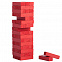 Игра «Деревянная башня мини», красная с логотипом в Белгороде заказать по выгодной цене в кибермаркете AvroraStore