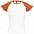 Футболка женская MILKY 150, белая с оранжевым с логотипом в Белгороде заказать по выгодной цене в кибермаркете AvroraStore