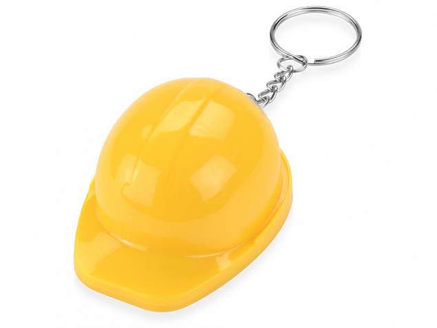 Брелок-открывалка Каска, желтый с логотипом в Белгороде заказать по выгодной цене в кибермаркете AvroraStore