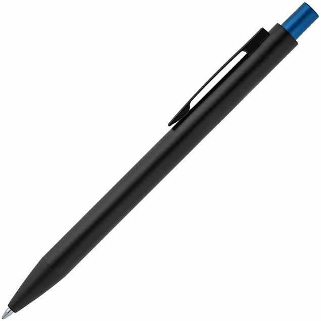 Ручка шариковая Chromatic, черная с синим с логотипом в Белгороде заказать по выгодной цене в кибермаркете AvroraStore