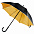 Зонт-трость Downtown, черный с синим с логотипом в Белгороде заказать по выгодной цене в кибермаркете AvroraStore