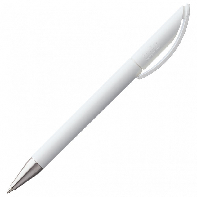 Ручка шариковая Prodir DS3 TPC, белая с логотипом в Белгороде заказать по выгодной цене в кибермаркете AvroraStore