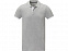 Morgan Двухцветное мужское поло с коротким рукавом , серый яркий с логотипом в Белгороде заказать по выгодной цене в кибермаркете AvroraStore