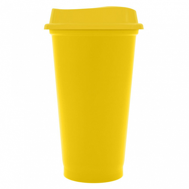 Стакан с крышкой Color Cap, желтый с логотипом в Белгороде заказать по выгодной цене в кибермаркете AvroraStore