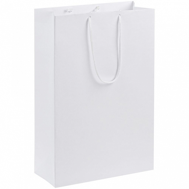 Пакет бумажный Porta, средний, белый с логотипом в Белгороде заказать по выгодной цене в кибермаркете AvroraStore