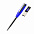Ручка металлическая Memphys c флешкой, синий с логотипом в Белгороде заказать по выгодной цене в кибермаркете AvroraStore