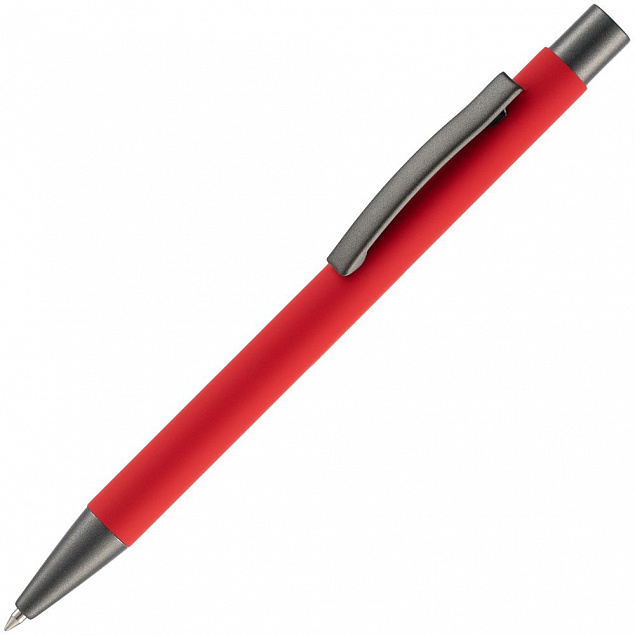 Ручка шариковая Atento Soft Touch, красная с логотипом в Белгороде заказать по выгодной цене в кибермаркете AvroraStore