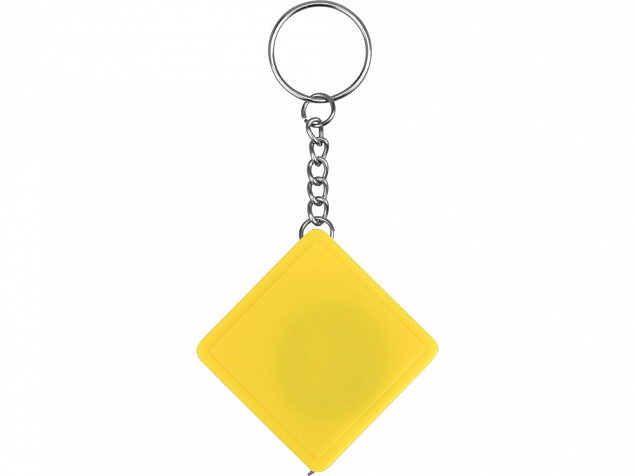 Брелок-рулетка, 1 м., желтый с логотипом в Белгороде заказать по выгодной цене в кибермаркете AvroraStore