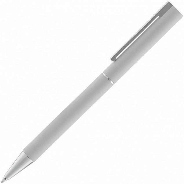 Ручка шариковая Blade Soft Touch, серая с логотипом в Белгороде заказать по выгодной цене в кибермаркете AvroraStore