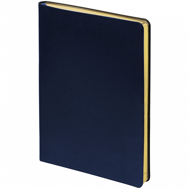 Ежедневник Nebraska Flex, недатированный, синий с золотистым с логотипом в Белгороде заказать по выгодной цене в кибермаркете AvroraStore