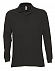 Рубашка поло мужская с длинным рукавом STAR 170, черная с логотипом в Белгороде заказать по выгодной цене в кибермаркете AvroraStore