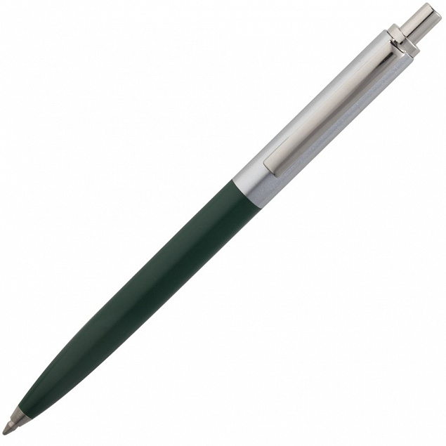 Ручка шариковая Popular, зеленая с логотипом в Белгороде заказать по выгодной цене в кибермаркете AvroraStore
