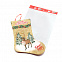 Сапожок подарочный новогодний №5 (олень бежевый), коричнево-белый с логотипом в Белгороде заказать по выгодной цене в кибермаркете AvroraStore