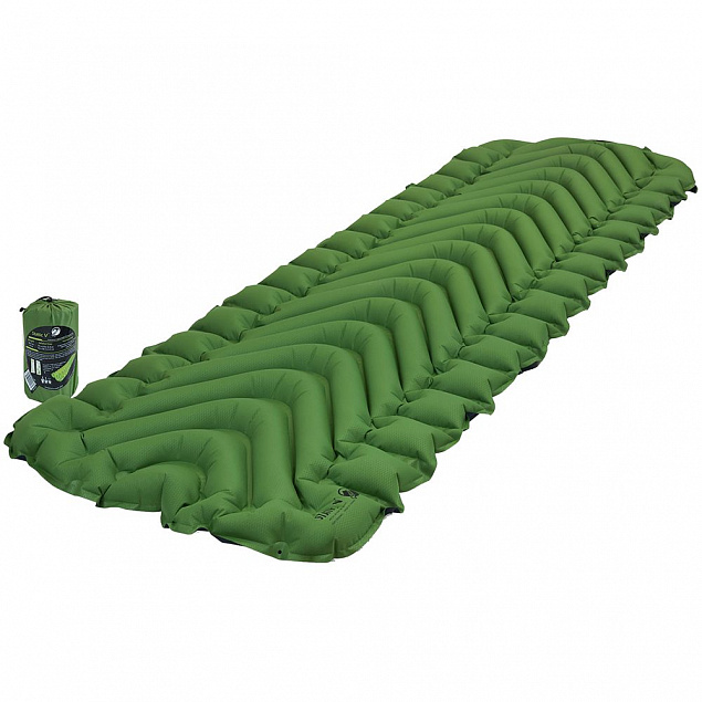 Надувной коврик Static V Recon, зеленый с логотипом в Белгороде заказать по выгодной цене в кибермаркете AvroraStore