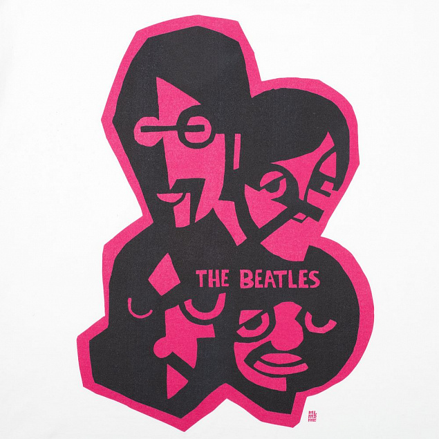 Футболка «Меламед. The Beatles», белая с логотипом в Белгороде заказать по выгодной цене в кибермаркете AvroraStore