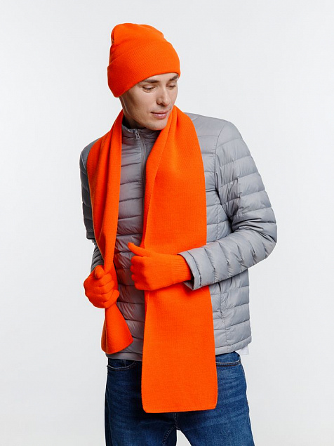 Шарф Urban Flow, оранжевый с логотипом в Белгороде заказать по выгодной цене в кибермаркете AvroraStore