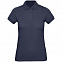 Рубашка поло женская Inspire, темно-синяя с логотипом в Белгороде заказать по выгодной цене в кибермаркете AvroraStore