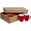 Набор кружек Good Morning c покрытием софт-тач, ярко-красный с логотипом в Белгороде заказать по выгодной цене в кибермаркете AvroraStore