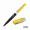 Набор ручка + флеш-карта 8 Гб в футляре, черный/желтый, покрытие soft touch # с логотипом в Белгороде заказать по выгодной цене в кибермаркете AvroraStore