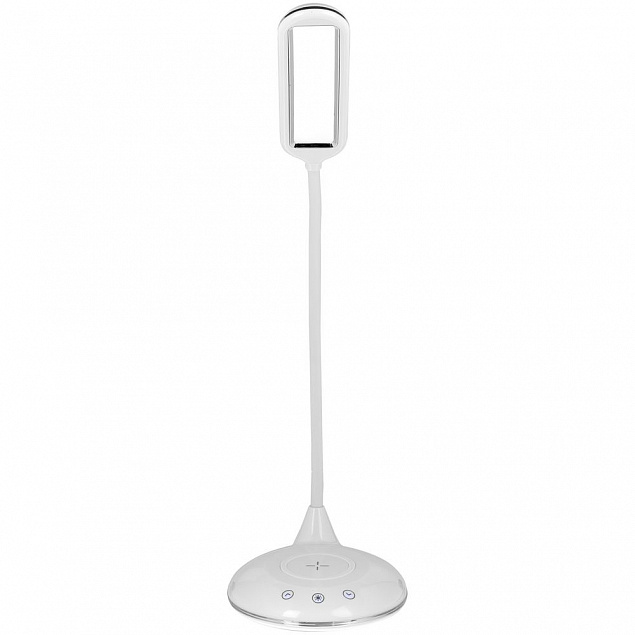 Лампа с беспроводной зарядкой Bright Helper, белая с логотипом в Белгороде заказать по выгодной цене в кибермаркете AvroraStore