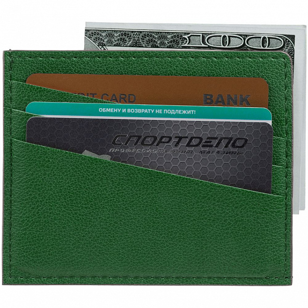 Чехол для карточек Petrus, зеленый с логотипом в Белгороде заказать по выгодной цене в кибермаркете AvroraStore