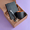 Набор подарочный DESKTOP: кружка, ежедневник, ручка,  стружка, коробка, черный/оранжевый с логотипом в Белгороде заказать по выгодной цене в кибермаркете AvroraStore