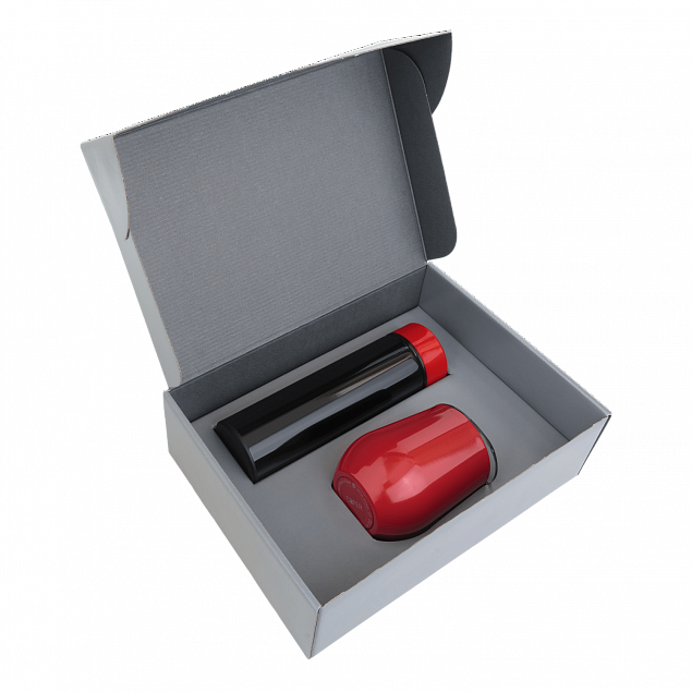 Набор Hot Box Duo CB grey (черный с красным) с логотипом в Белгороде заказать по выгодной цене в кибермаркете AvroraStore
