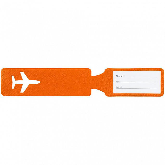 Багажная бирка Devon, оранжевая с логотипом в Белгороде заказать по выгодной цене в кибермаркете AvroraStore