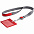 Чехол для карточки с лентой и ретрактором Devon, красный с логотипом в Белгороде заказать по выгодной цене в кибермаркете AvroraStore