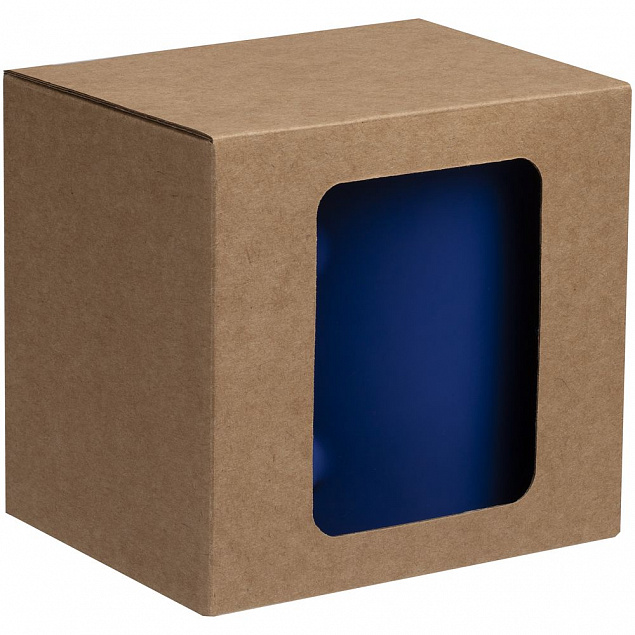 Коробка с окном для кружки Window, ver.2, крафт с логотипом в Белгороде заказать по выгодной цене в кибермаркете AvroraStore