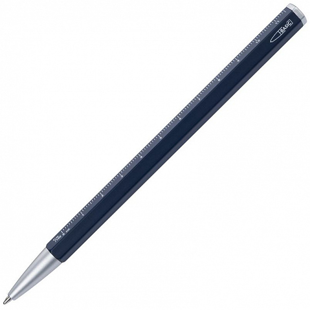 Ручка шариковая Construction Basic, темно-синяя с логотипом в Белгороде заказать по выгодной цене в кибермаркете AvroraStore