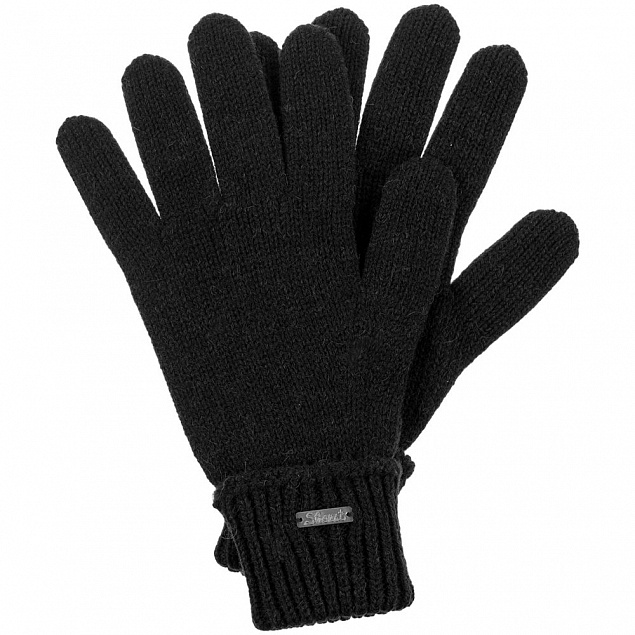 Перчатки Alpine, черные с логотипом в Белгороде заказать по выгодной цене в кибермаркете AvroraStore